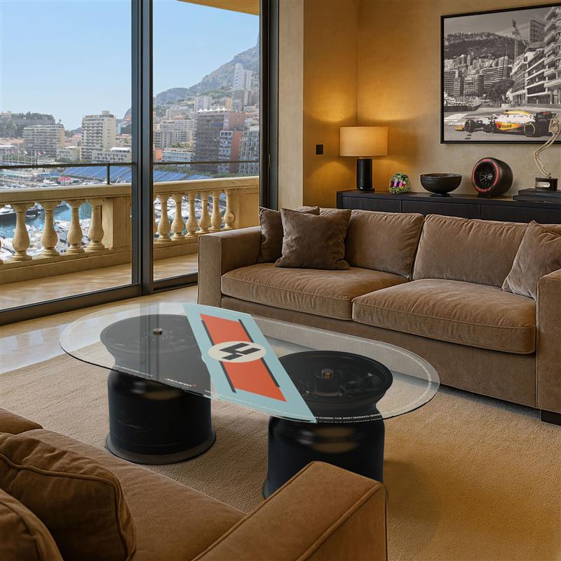 Lando Norris 2021 McLaren F1® Team Gulf Livery Dual Wheel Rim Table - Monaco  GP