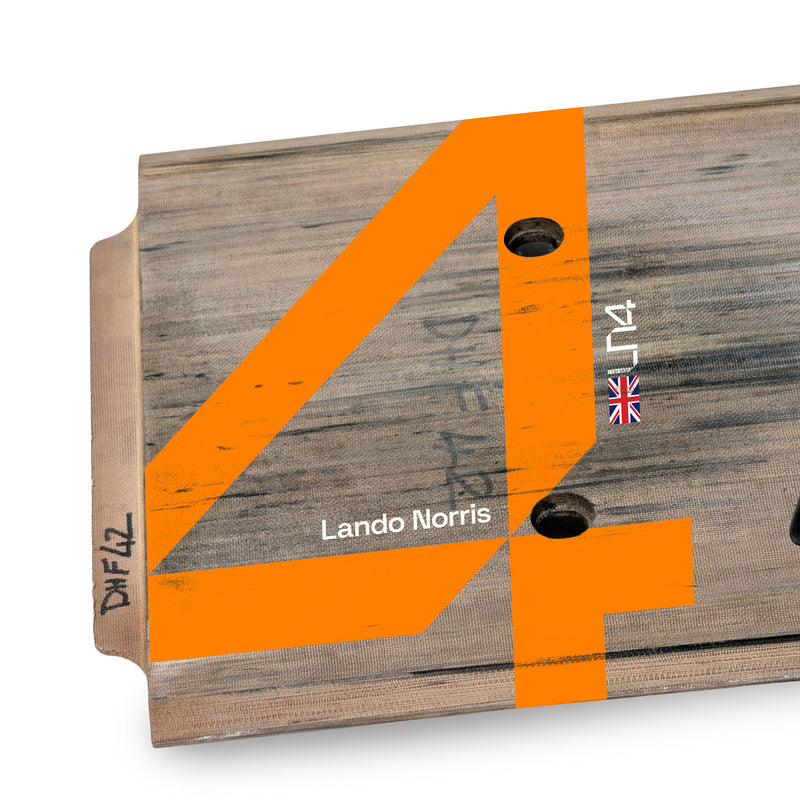 Lando Norris 2025 McLaren F1 Team Race Used Rear Skid Plank Wall Art - Japanese GP