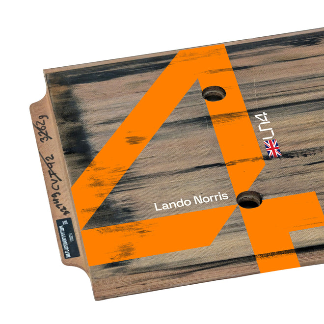 Lando Norris 2025 McLaren F1 Team Race Used Rear Skid Plank Wall Art - Chinese GP