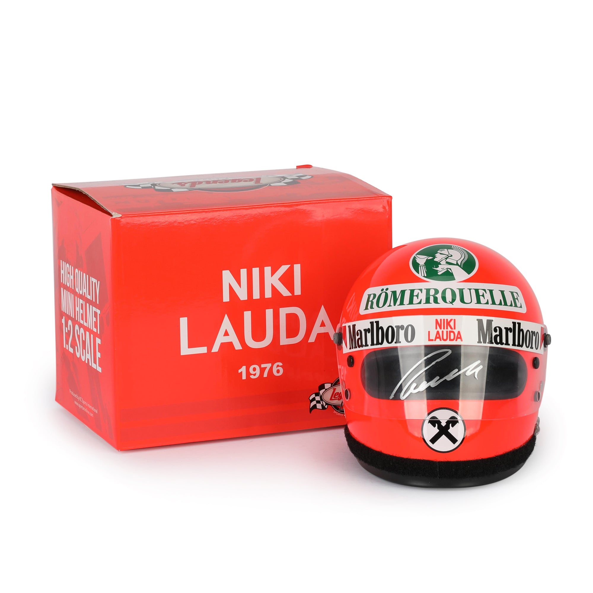 Niki Lauda 1976 Signed Replica 1.2 Scale Helmet