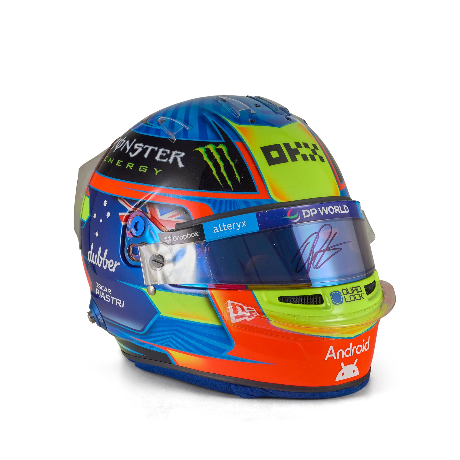 LOT 011 - Oscar Piastri 2024 Signed Race-Used Helmet - Bahrain GP