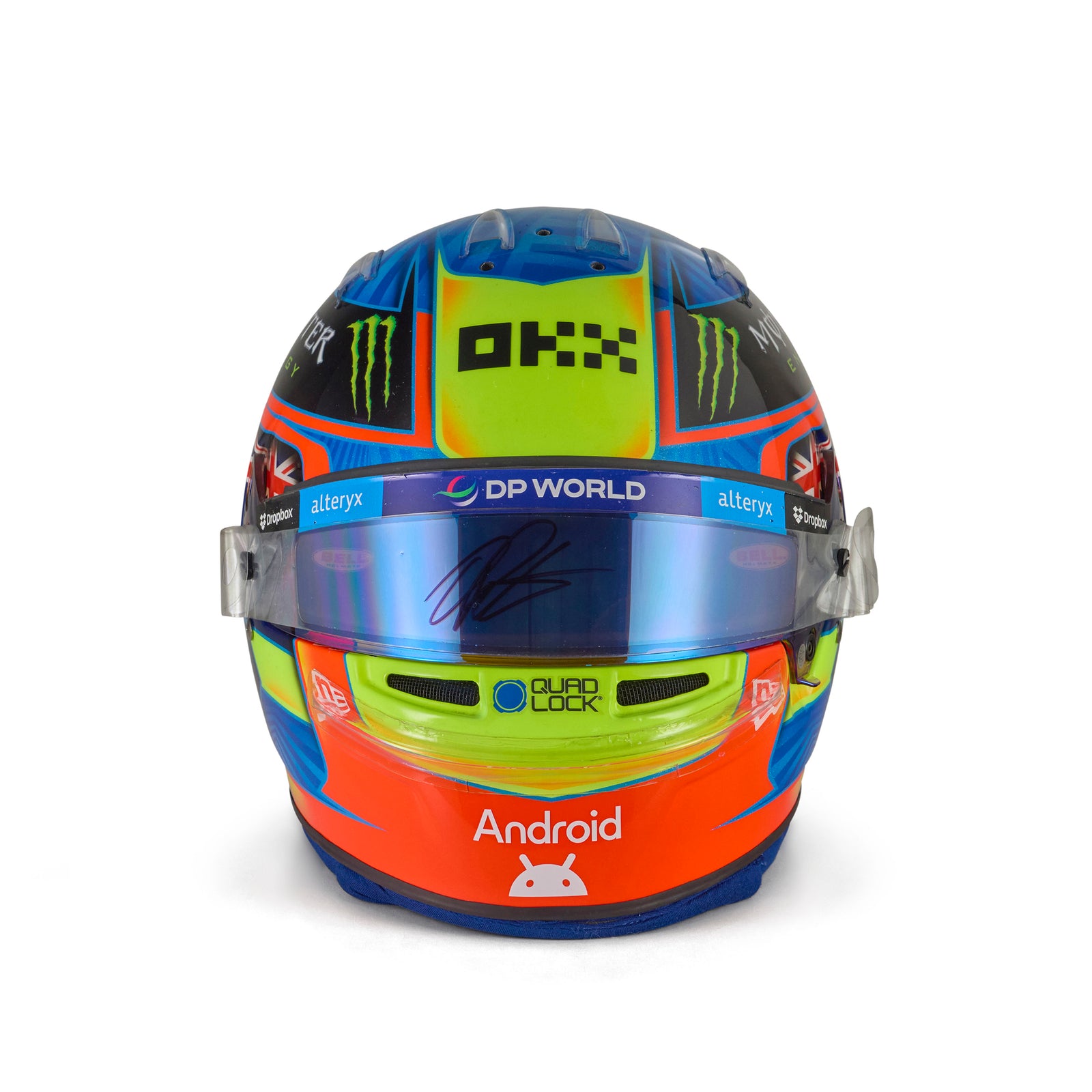 LOT 011 - Oscar Piastri 2024 Signed Race-Used Helmet - Bahrain GP