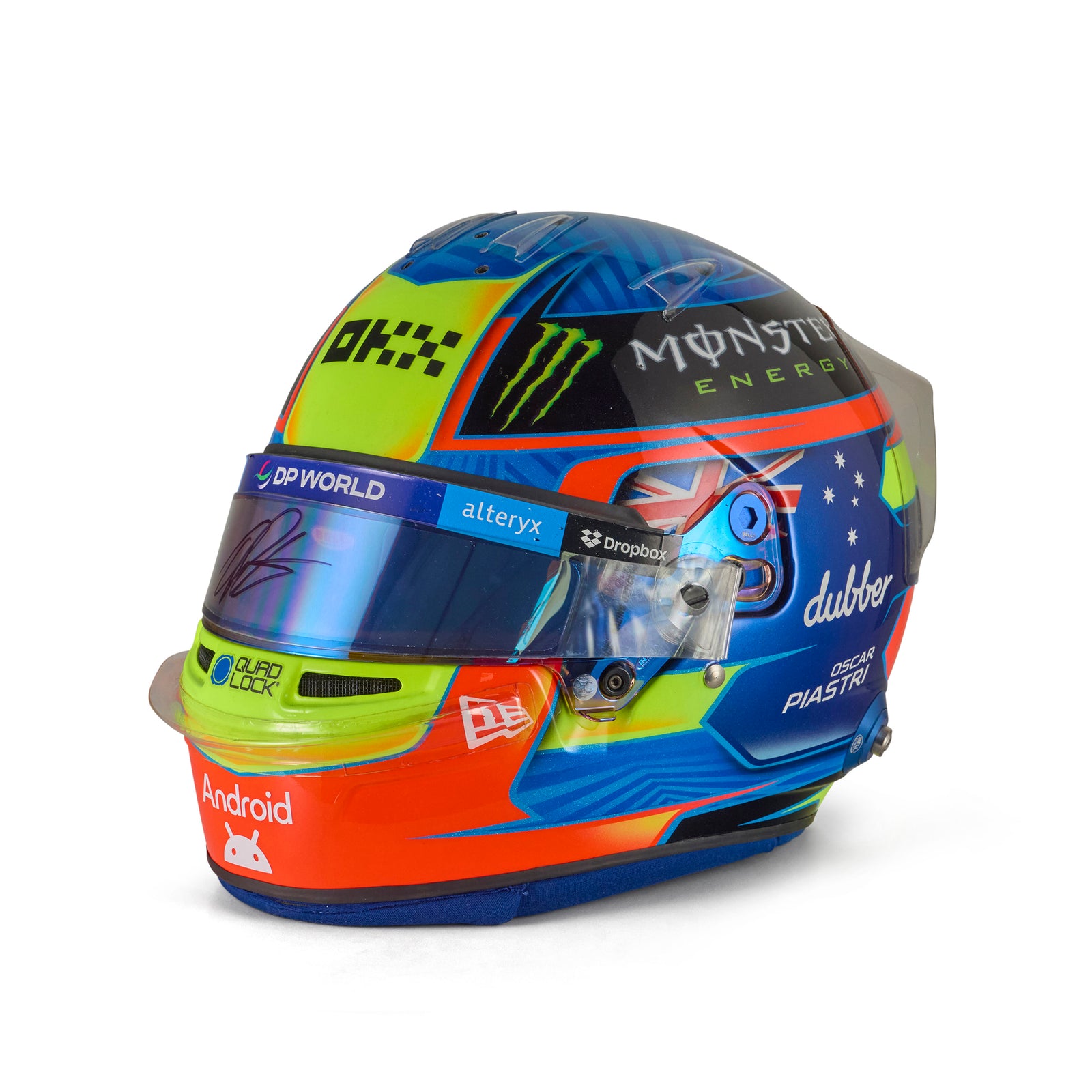 LOT 011 - Oscar Piastri 2024 Signed Race-Used Helmet - Bahrain GP