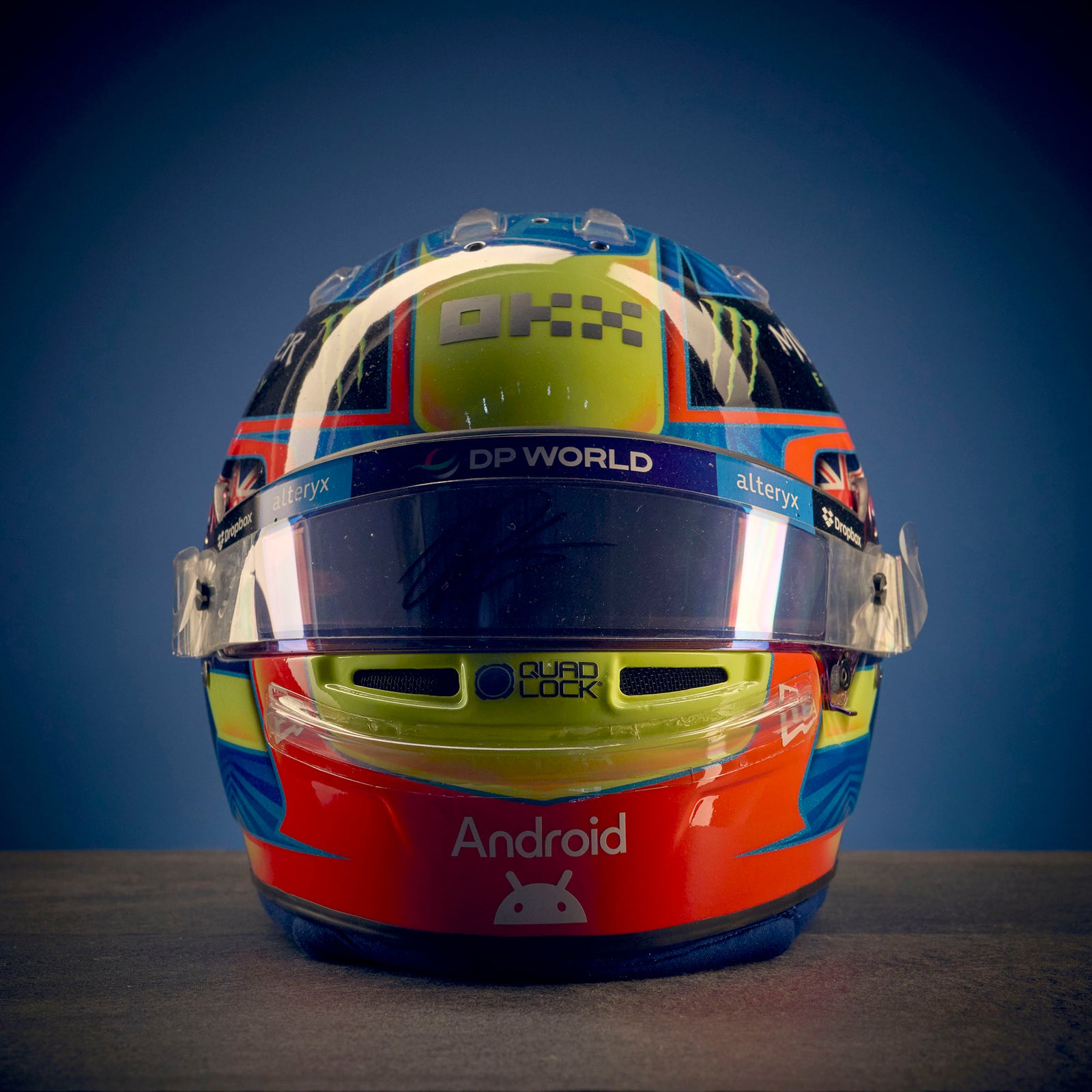 LOT 011 - Oscar Piastri 2024 Signed Race-Used Helmet - Bahrain GP