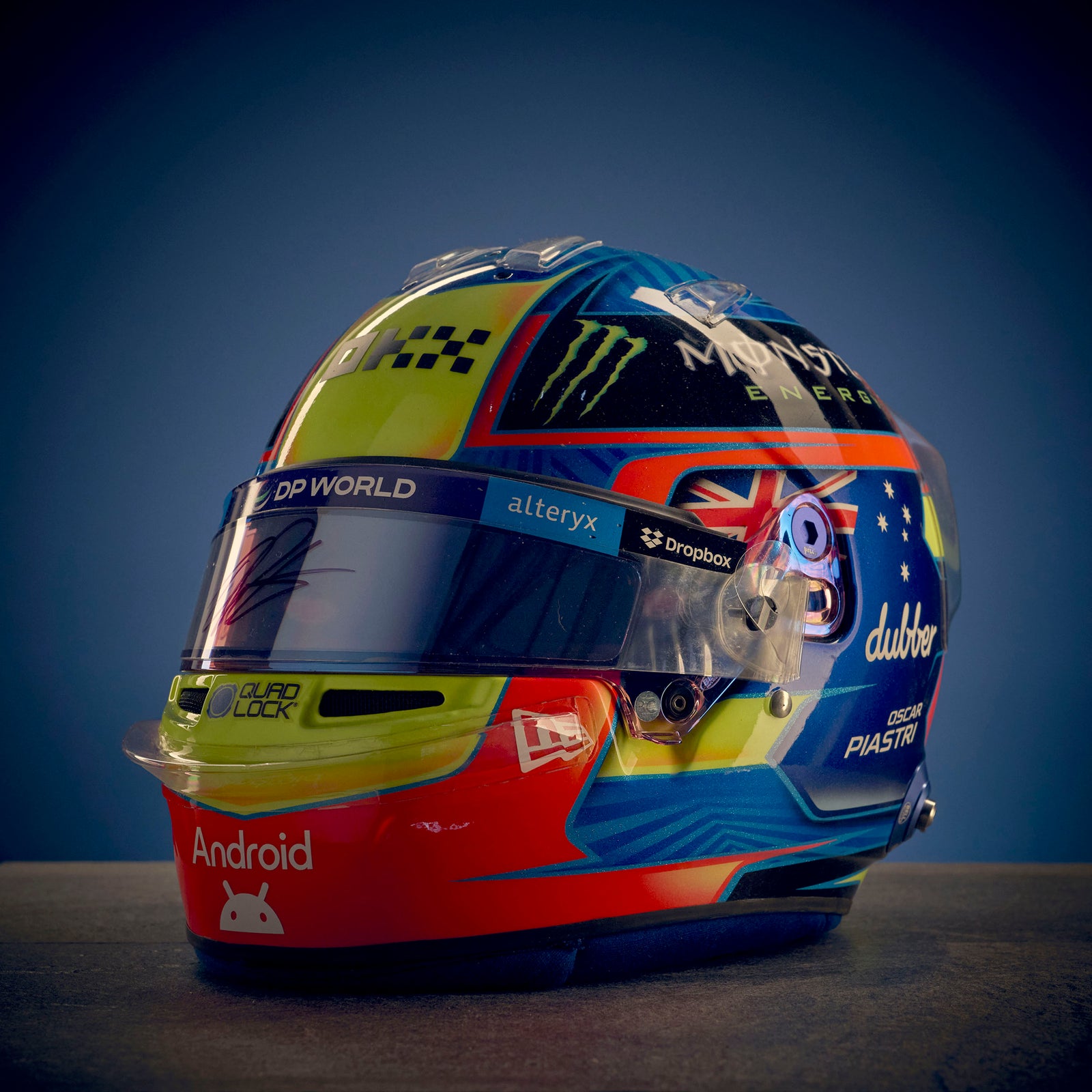 LOT 011 - Oscar Piastri 2024 Signed Race-Used Helmet - Bahrain GP