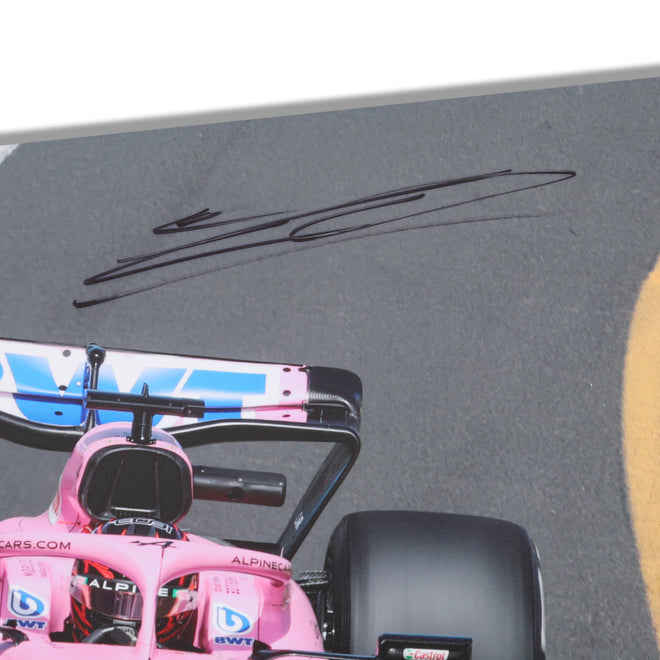 LOT 568 - Esteban Ocon 2023 Signed Poster - Make-A-Wish