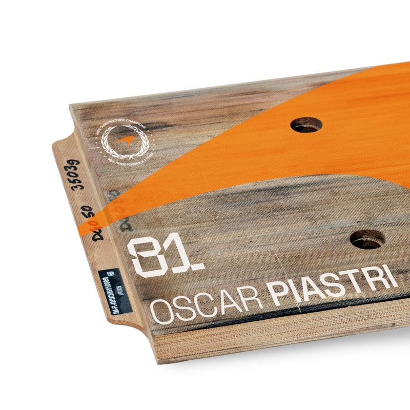 Oscar Piastri 2025 McLaren F1 Team Race Used Rear Skid Plank Wall Art - Australian GP