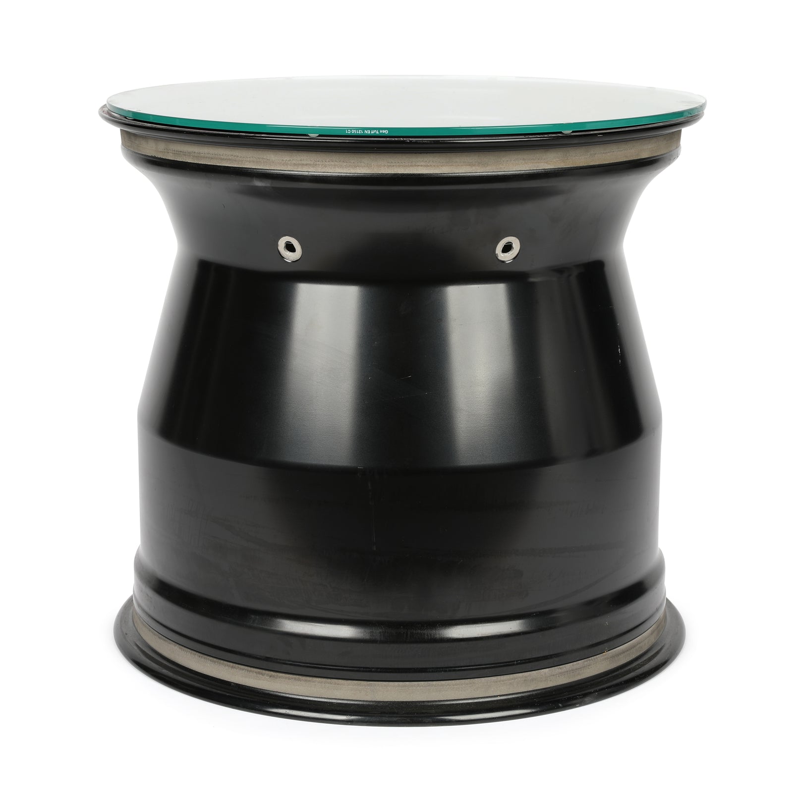 McLaren Formula 1 Team Oscar Piastri race-used wheel rim table from the 2024 Suzuka Grand Prix display