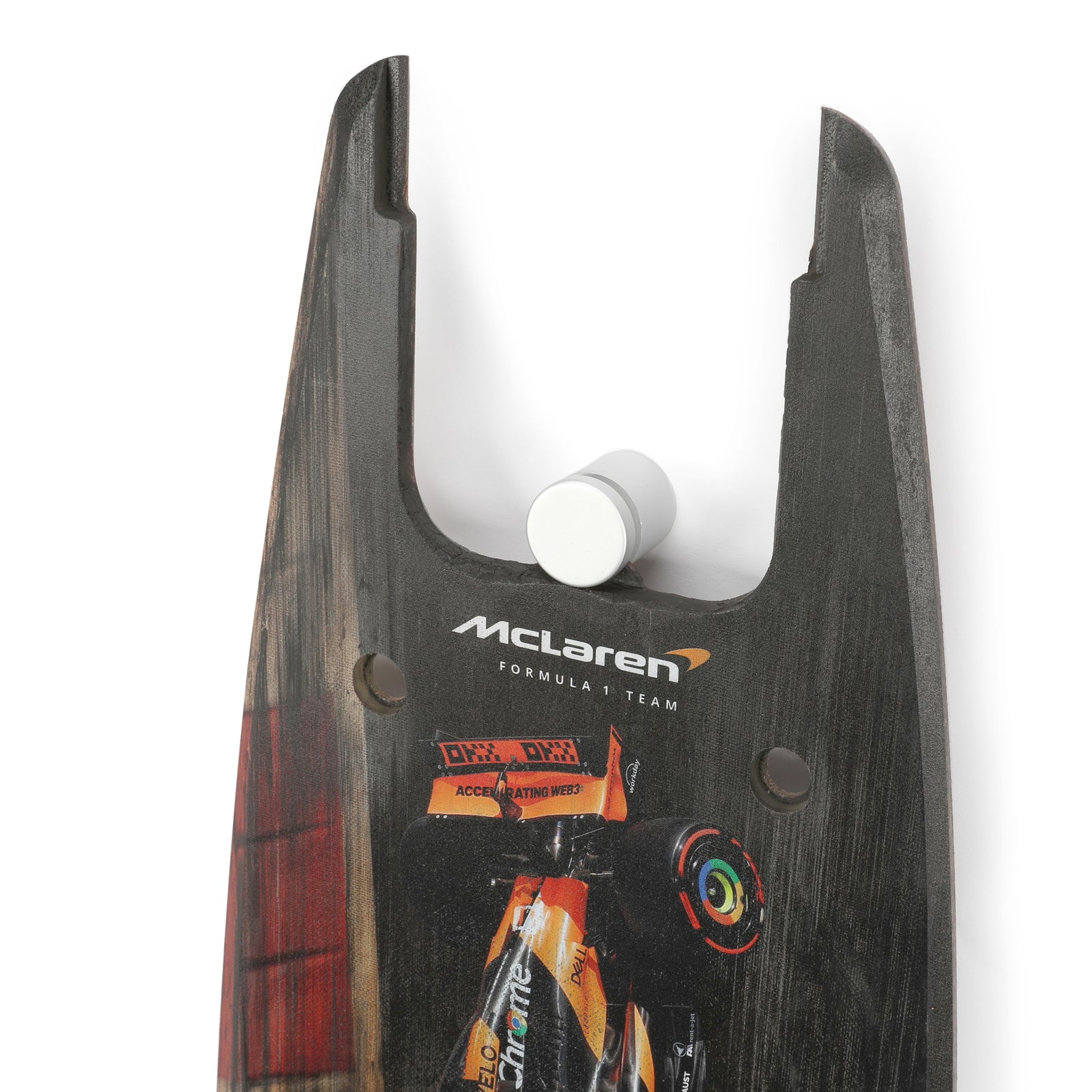 Oscar Piastri 2024 McLaren Formula One Team Grand Prix Used Front Skid Plank Wall Art - Abu Dhabi GP