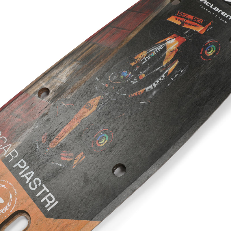 Oscar Piastri 2024 McLaren Formula One Team Grand Prix Used Front Skid Plank Wall Art - Abu Dhabi GP