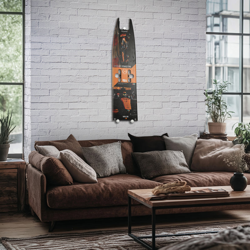 Oscar Piastri 2024 McLaren Formula One Team Grand Prix Used Front Skid Plank Wall Art - Abu Dhabi GP