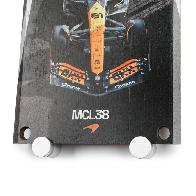 Oscar Piastri 2024 McLaren Formula One Team Grand Prix Used Skid Plank Wall Art - Front Section - Italian GP