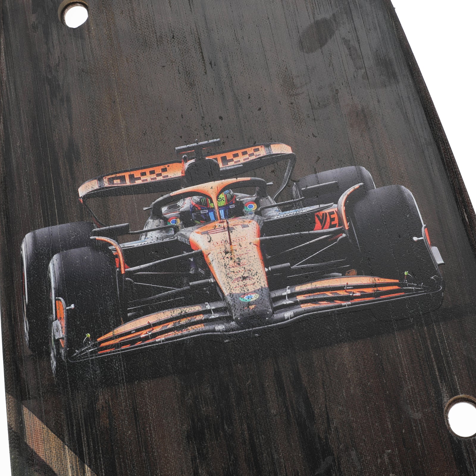 Oscar Piastri 2024 McLaren Formula One Team Grand Prix Used Skid Plank Wall Art - Front Section - Italian GP