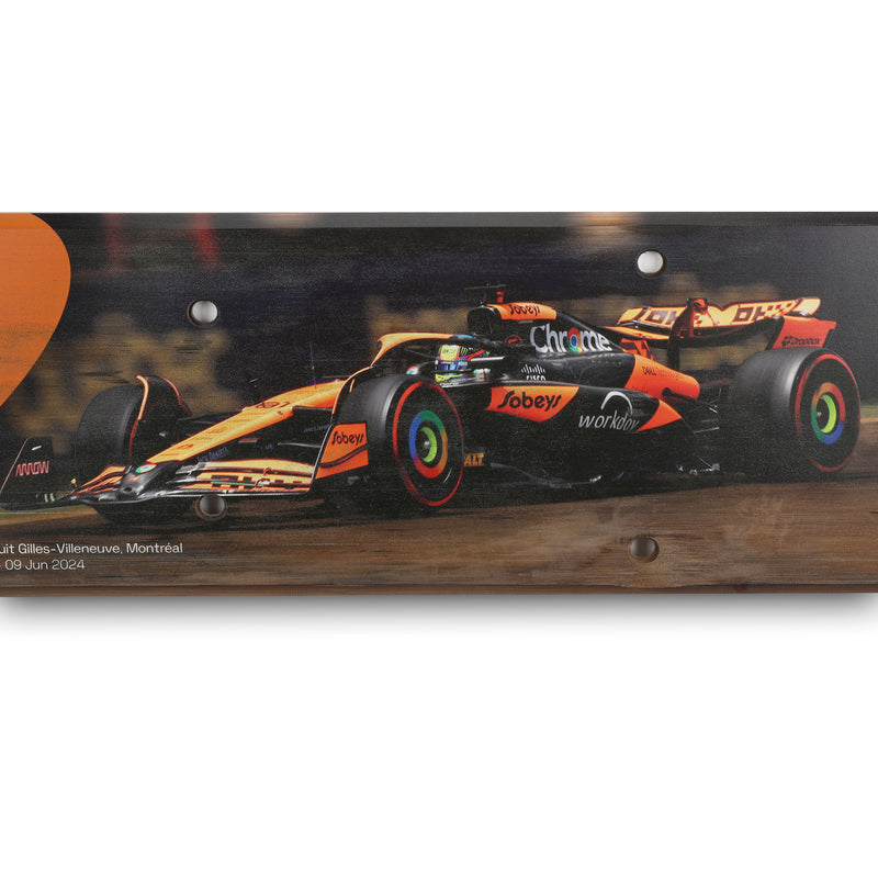Oscar Piastri 2024 McLaren Formula 1 Team Grand Prix Used Rear Skid Plank Section - Canada GP