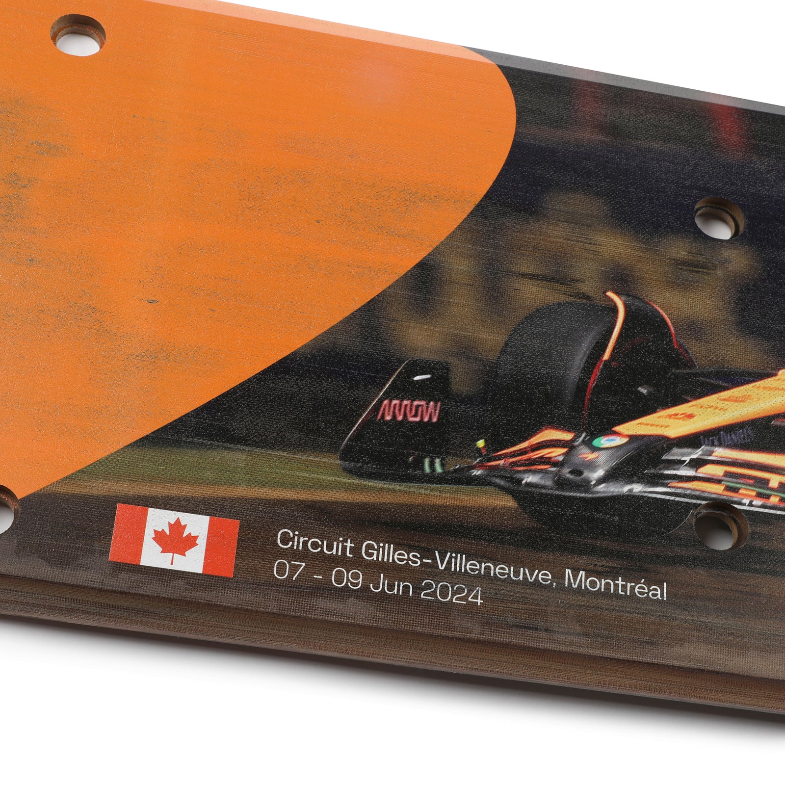 Oscar Piastri 2024 McLaren Formula 1 Team Grand Prix Used Rear Skid Plank Section - Canada GP