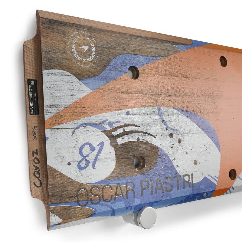 Oscar Piastri 2024 McLaren Formula One Team Grand Prix Used Rear Skid Plank Wall Art - Japanese GP