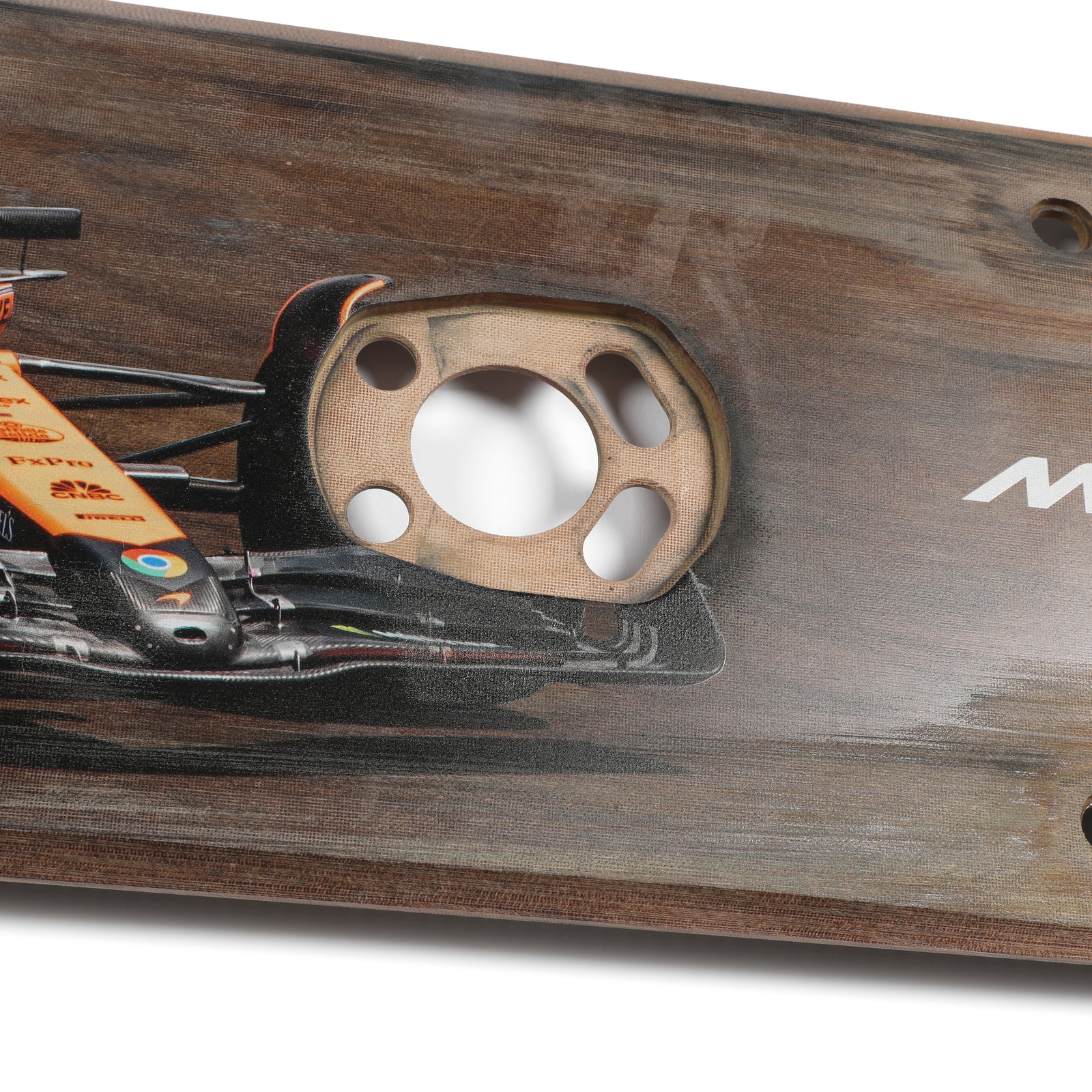 Oscar Piastri 2024 McLaren Formula One Team Grand Prix Used Rear Skid Plank Wall Art - Miami GP