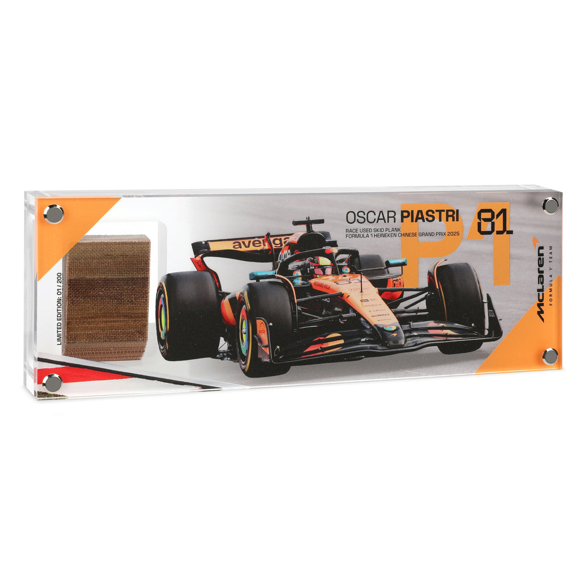 Plank Racing Oscar Piastri 2025 Chinese Grand Prix Winning McLaren Skid Plank – Rac ...