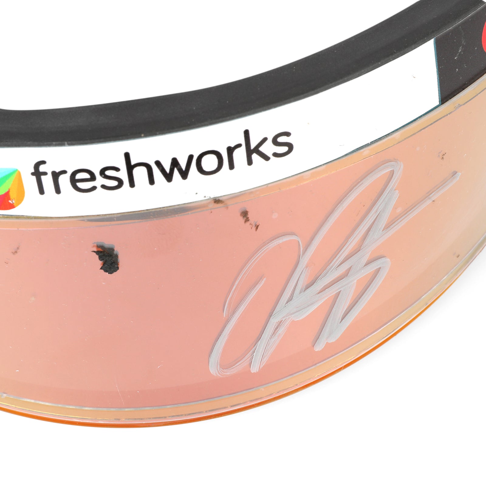 Season Launch LOT 064 - Oscar Piastri 2025 McLaren F1 Team Signed Helmet Visor - Brazilian GP