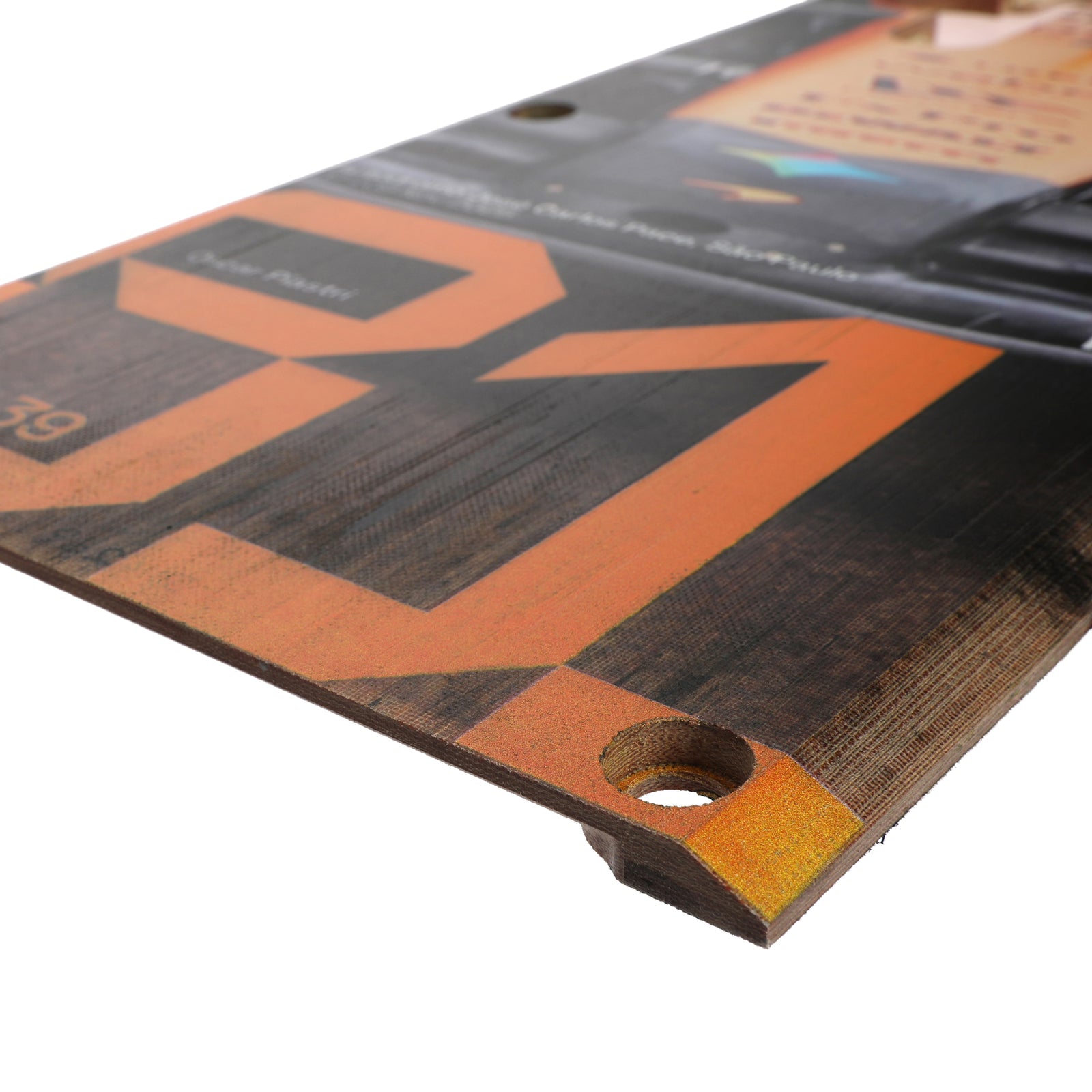 Oscar Piastri 2025 McLaren F1 Team Brazilian Grand Prix race-used front skid plank wall art crafted from authentic Formula 1 race car bodywork