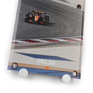 Oscar Piastri 2025 McLaren F1 Team Grand Prix Used Front Skid Plank Wall Art - Bahrain GP