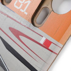 Oscar Piastri 2025 McLaren F1 Team Grand Prix Used Front Skid Plank Wall Art - Bahrain GP