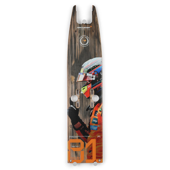 Oscar Piastri 2025 McLaren F1 Team Race Used Front Skid Plank Wall Art - Chinese GP