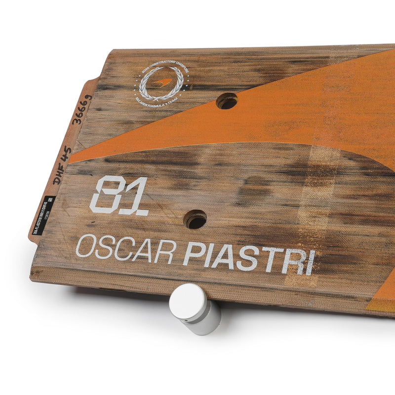 Oscar Piastri 2025 McLaren Race F1 Team Grand Prix Used Rear Skid Plank Wall Art - Bahrain GP