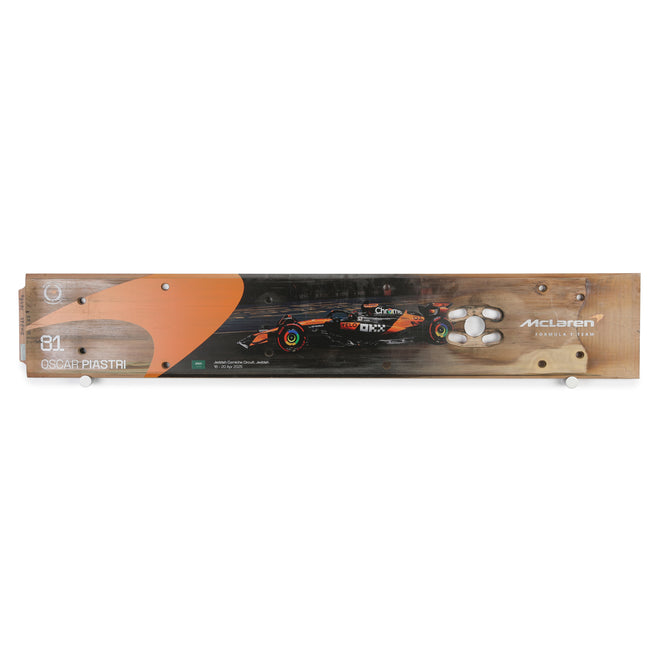 Oscar Piastri 2025 McLaren Race F1 Team Grand Prix Used Rear Skid Plank Wall Art - Saudi Arabian GP