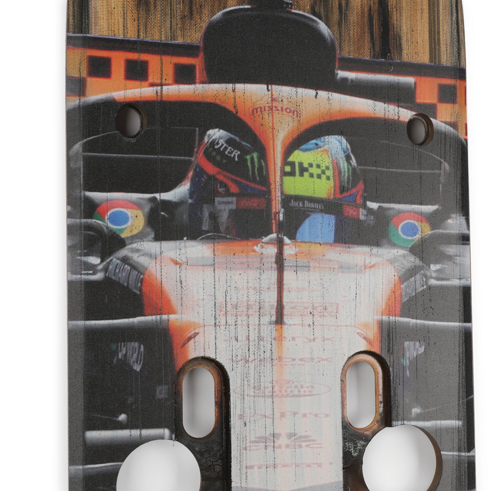 Auction LOT 006 - Oscar Piastri 2024 McLaren Formula One Team Race Used Front Skid Plank Wall Art - Mexican GP
