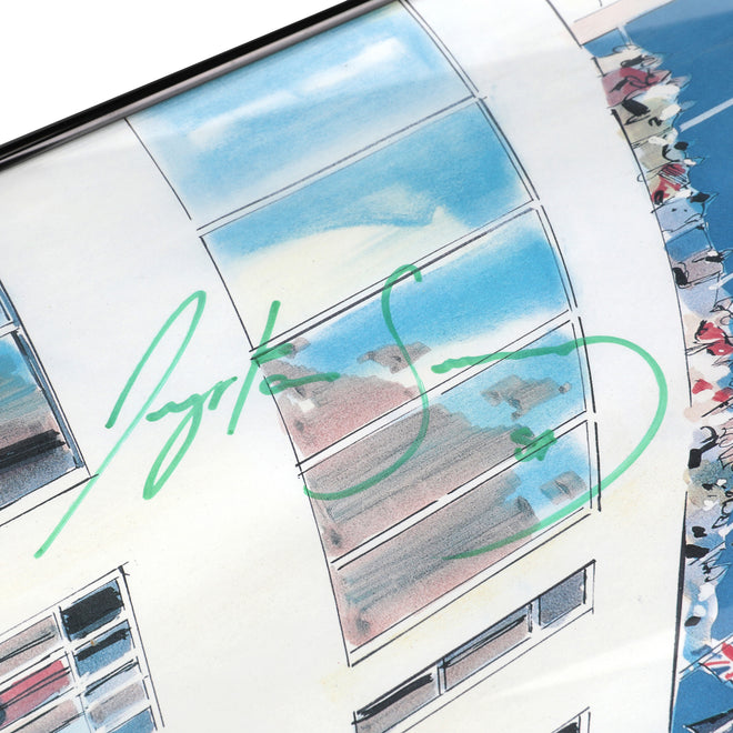 Miami Auction LOT 009 - Pacific Grand Prix Poster 1994- Senna, Schumacher, Hakkinen, Alesi & Hill Signed Framed