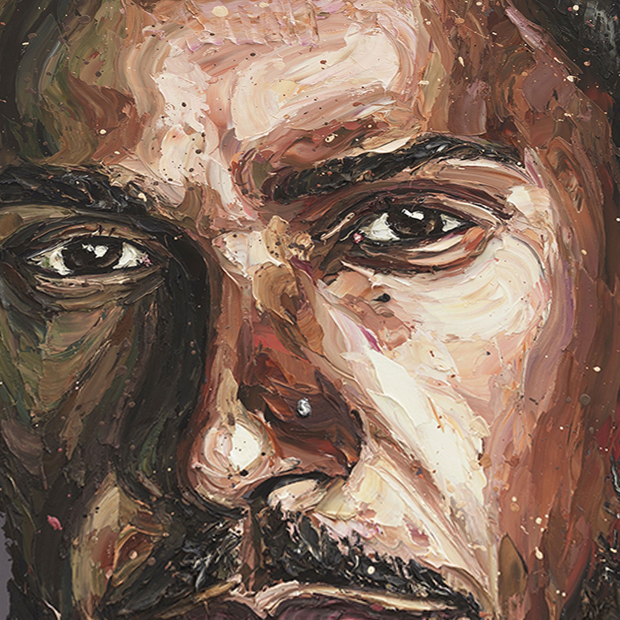 Lewis Hamilton Hand Embellished Portrait Print – Paul Oz