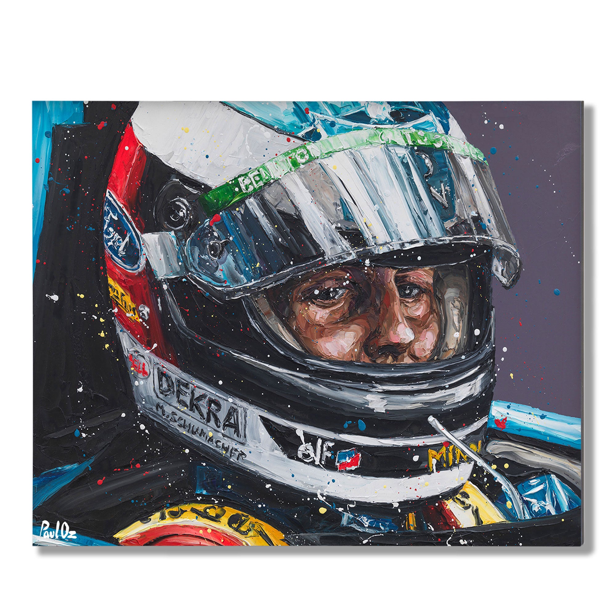 Michael Schumacher 1994 Australian GP Hand Embellished Canvas - Paul Oz