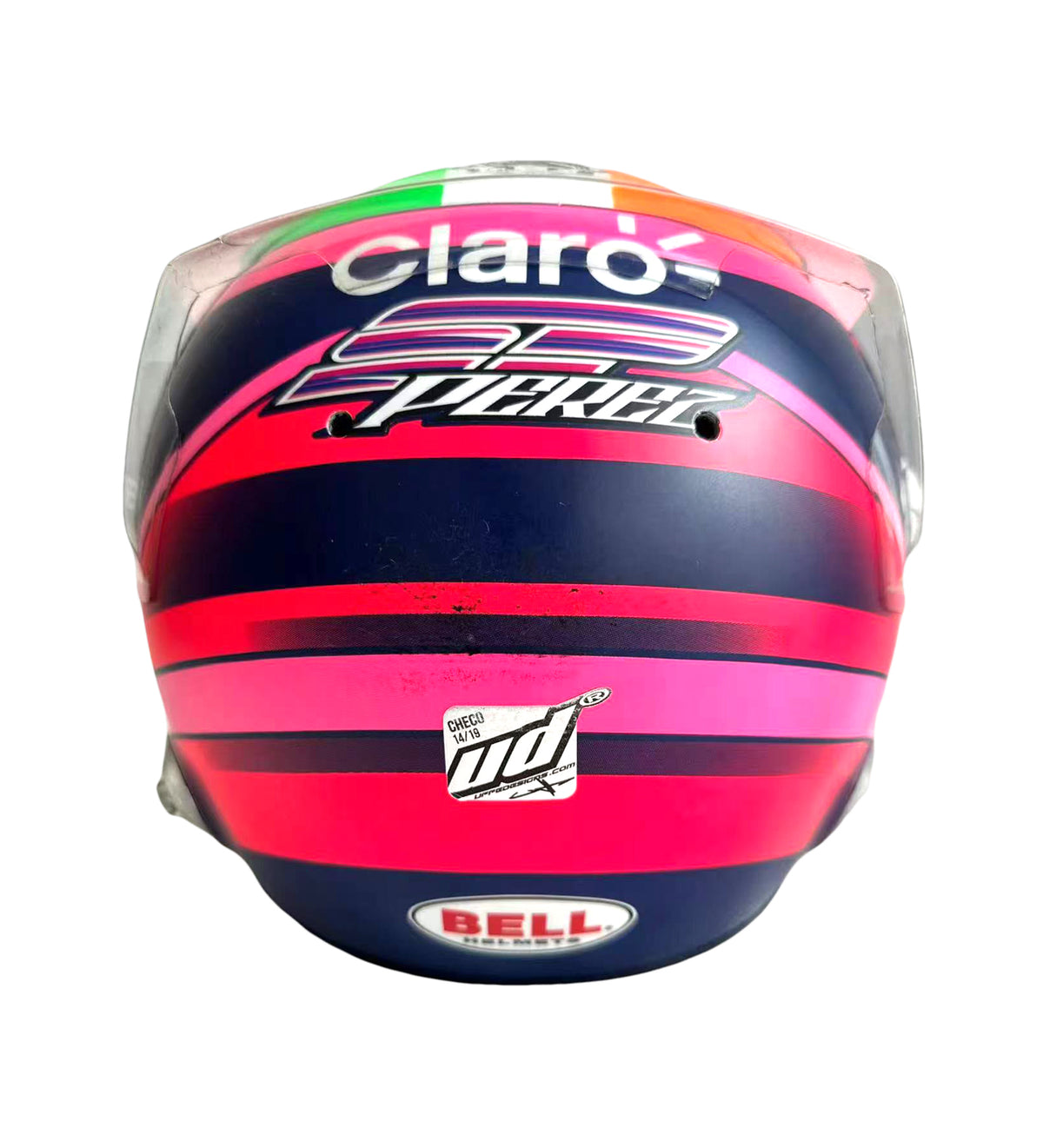 The Austin Auction LOT 054 - Sergio Perez 2019 Racing Point Helmet - Weekend Used