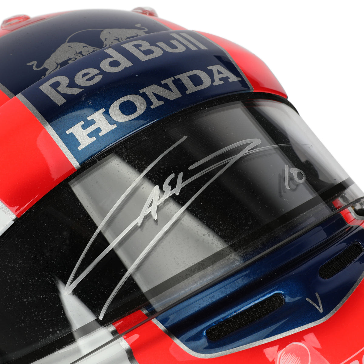 LOT 001 - Pierre Gasly Signed 2018 Race Used Red Bull Toro Rosso Honda Helmet