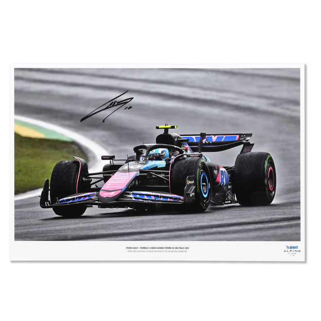 Pierre Gasly 2024 Signed Alpine Print - Brazilian GP