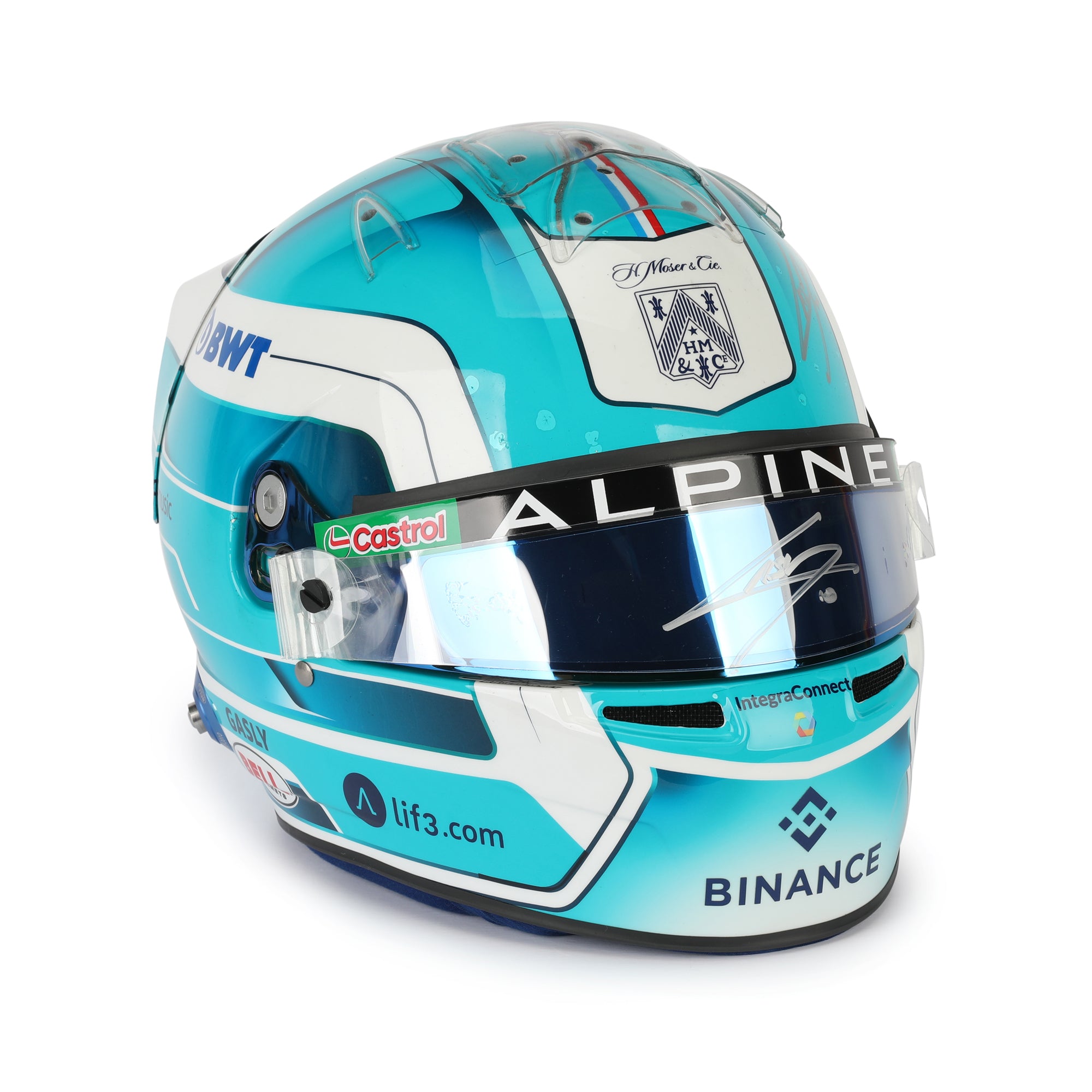 Pierre Gasly 2024 Signed Standard Alpine F1 Team Race Used Helmet - Azerbaijan GP