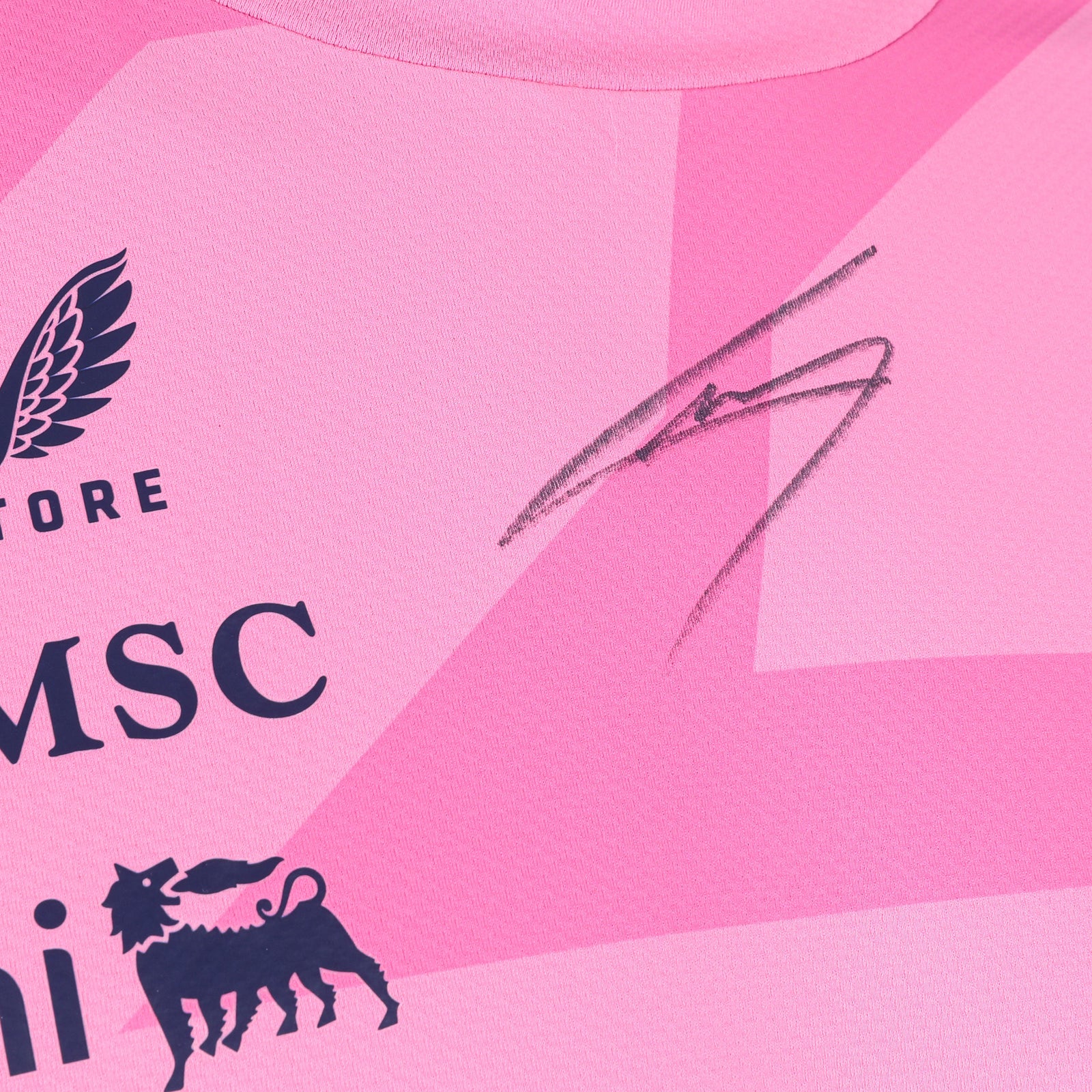 Pierre Gasly Signed 2025 BWT Alpine Formula One Team Official Driver T-Shirt