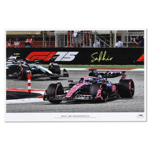 Pierre Gasly Signed 2025 BWT Alpine Formula One™ Team Print - Bahrain GP