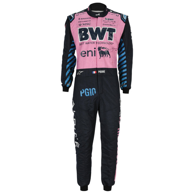 LOT 044 - Pierre Gasly 2025 Alpine F1 Team Signed Race Used Suit - Bahrain GP