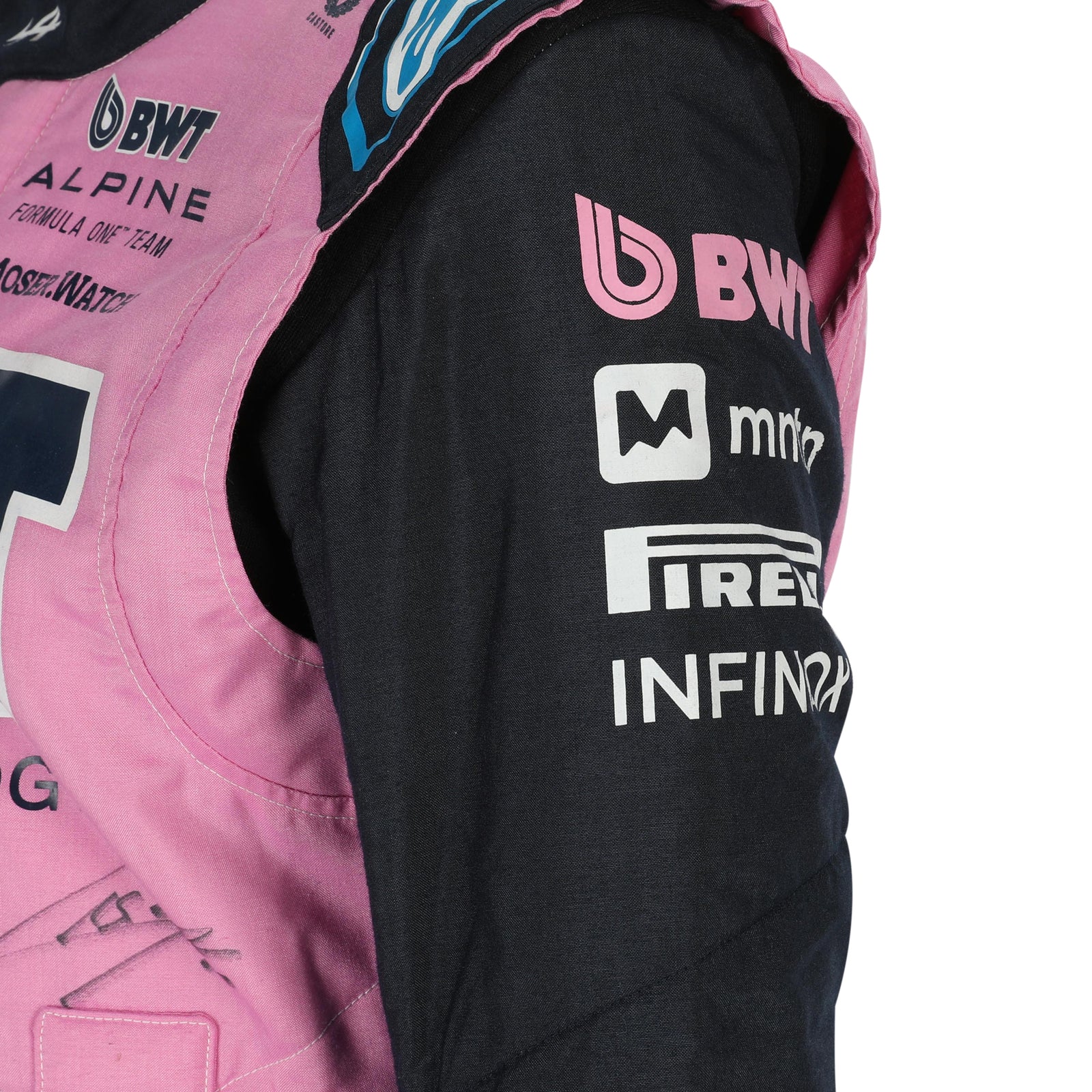 LOT 617 - Pierre Gasly 2025 Alpine F1 Team Signed Race Used Suit - Bahrain GP