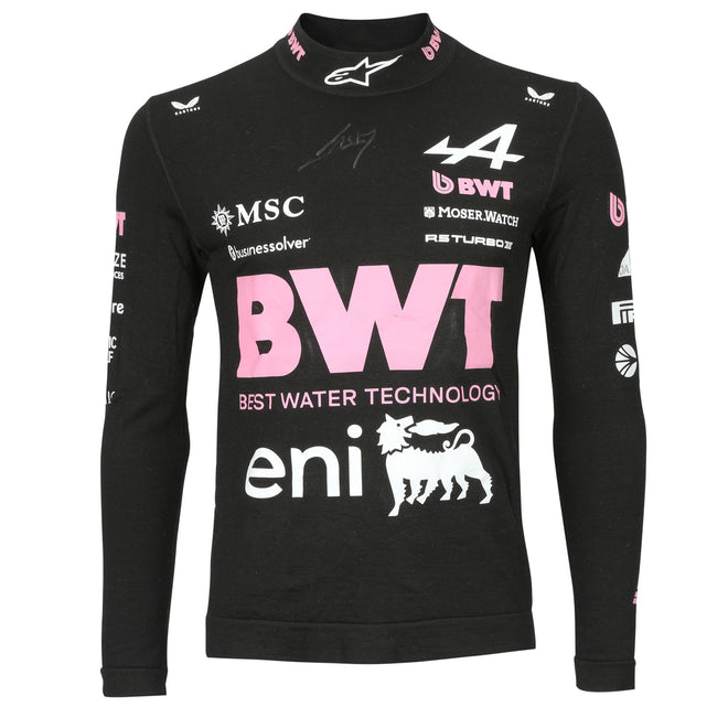 BWT Alpine F1 Team signed race-used Nomex Pierre Gasly 2026 Chinese Grand Prix race suit memorabilia