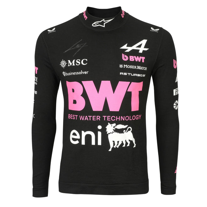 BWT Alpine F1 Team signed Nomex Pierre Gasly 2026 pre-season testing worn race suit motorsport memorabilia