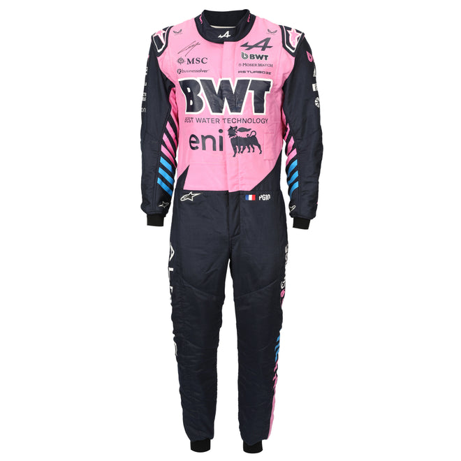 BWT Alpine F1 Team signed race suit Pierre Gasly 2026 pre-season testing worn Nomex motorsport memorabilia