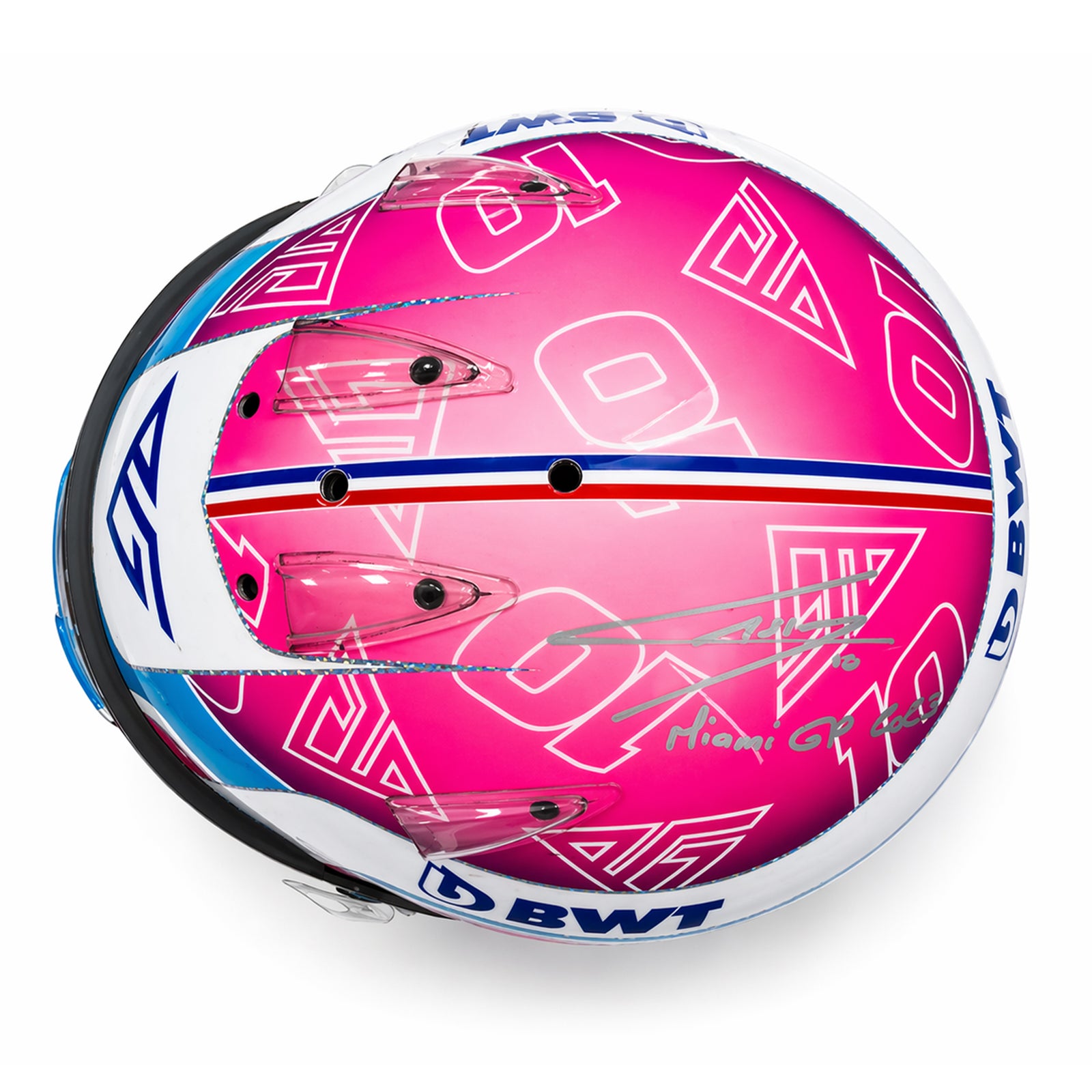The Silverstone Auction LOT 007 - Pierre Gasly 2023 BWT Alpine Formula One™ Team Helmet - Miami GP Used Signed