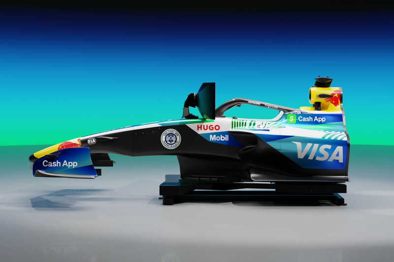 Official 2026 VCARB FC Visa Cash App Racing Bulls Formula One® Team Motion Simulator, premium Formula 1-inspired home or office display