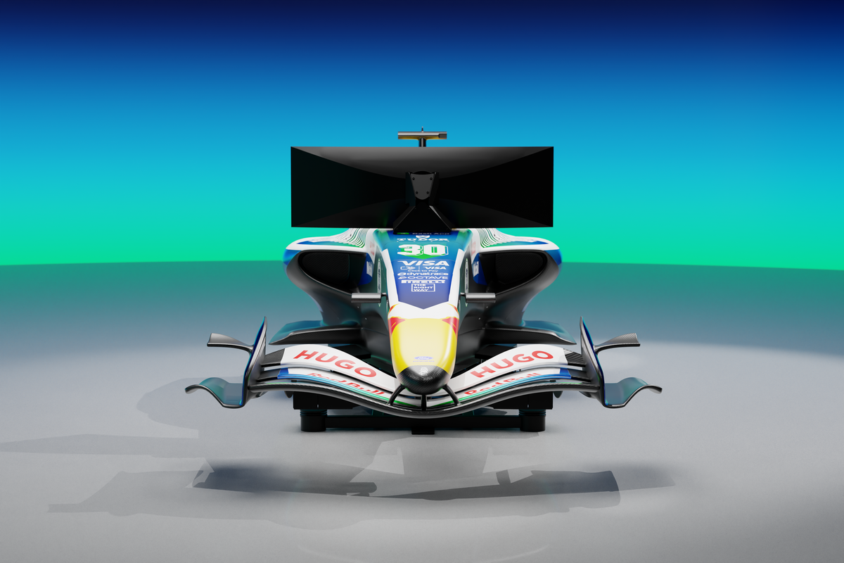 2026 VCARB FC Visa Cash App Racing Bulls Formula One® Team Motion Simulator celebrating Formula 1-inspired engineering and racing innovation