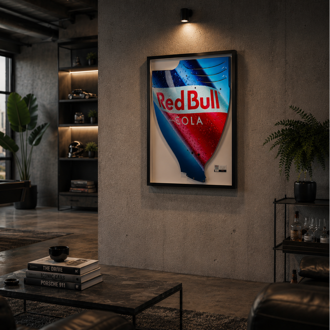Auction LOT 026 - Red Bull Racing 2009 Grand Prix Used RB5 Righthand Rear Wing Endplate - Red Bull Cola Branding