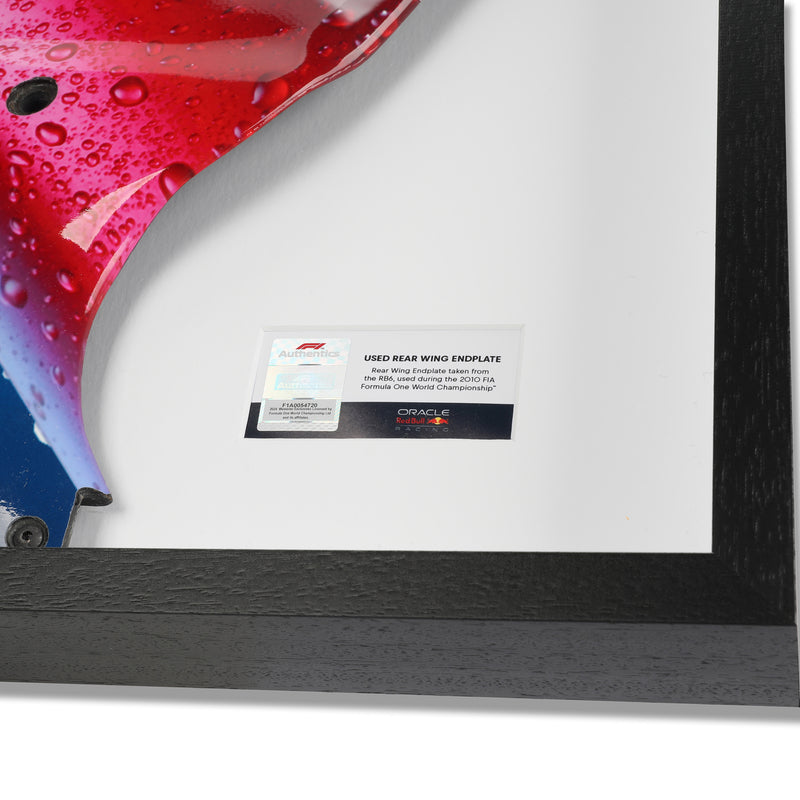 Red Bull Racing 2009 Grand Prix Used RB5 Righthand Rear Wing Endplate - Red Bull Cola Branding #2
