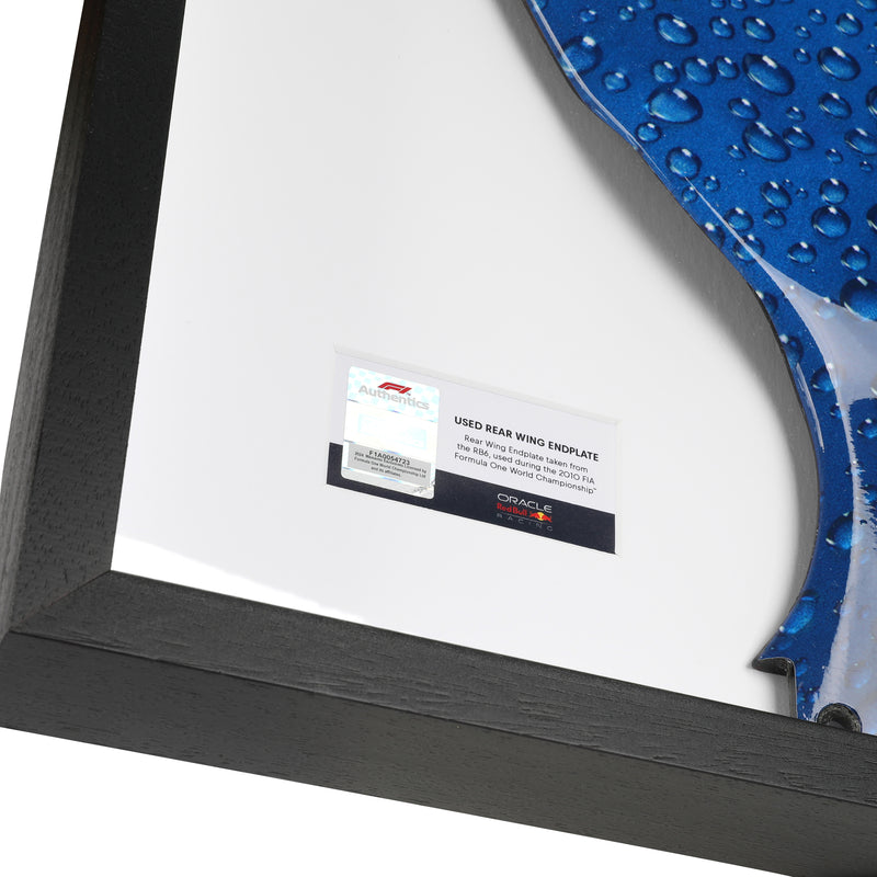 Red Bull Racing 2009 Grand Prix Used RB5 Lefthand Rear Wing Endplate - Red Bull Branding